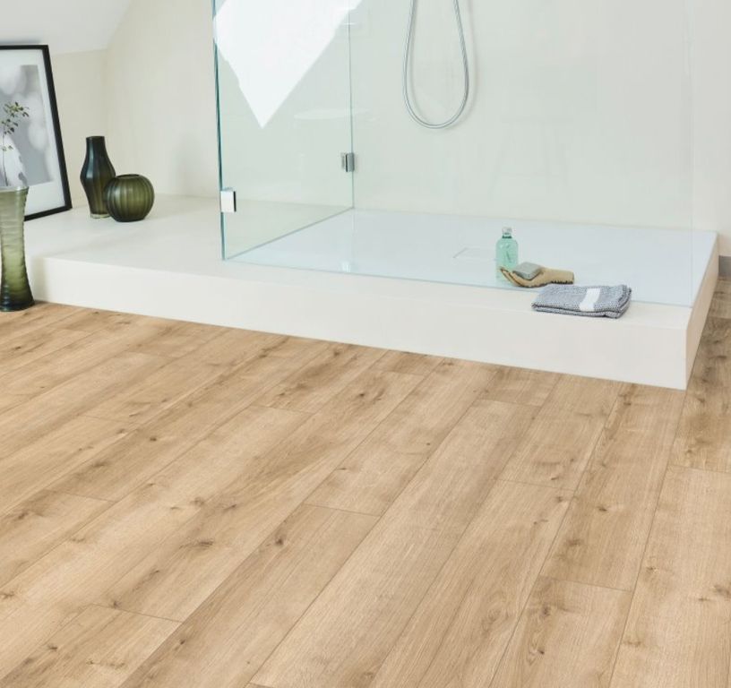 Revêtement minéral composite MODULAR ONE HYDRON LAME, chêne pur clair, lame 19.60 x 129.00 cm