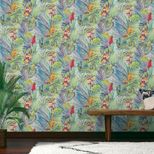 Papier peint AMAZONIA Decoprint, Vinyle sur intissé décor Floral / Végétal, vert
