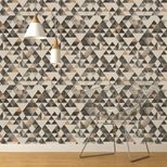 Papier peint TRIANGLE NOIR/OR Lutece, Vinyle sur intissé décor Graphique, noir et or