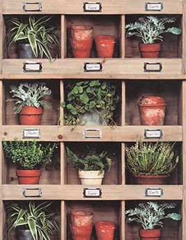 Papier peint PLANTES Lutece, Vinyle sur intissé décor , marron