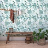 Papier peint GREEN Caselio, Intissé décor Floral / Végétal, vert