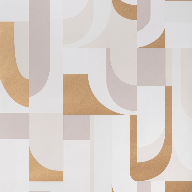 Papier peint DOORS Casadeco, Vinyle sur intissé décor Graphique, beige