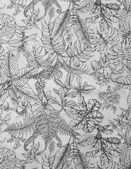 Papier peint HERBIER Decoprint, Vinyle sur intissé décor Floral / Végétal, noir