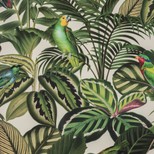 Papier peint PERROQUETS Rasch, Vinyle sur intissé décor Floral / Végétal, vert