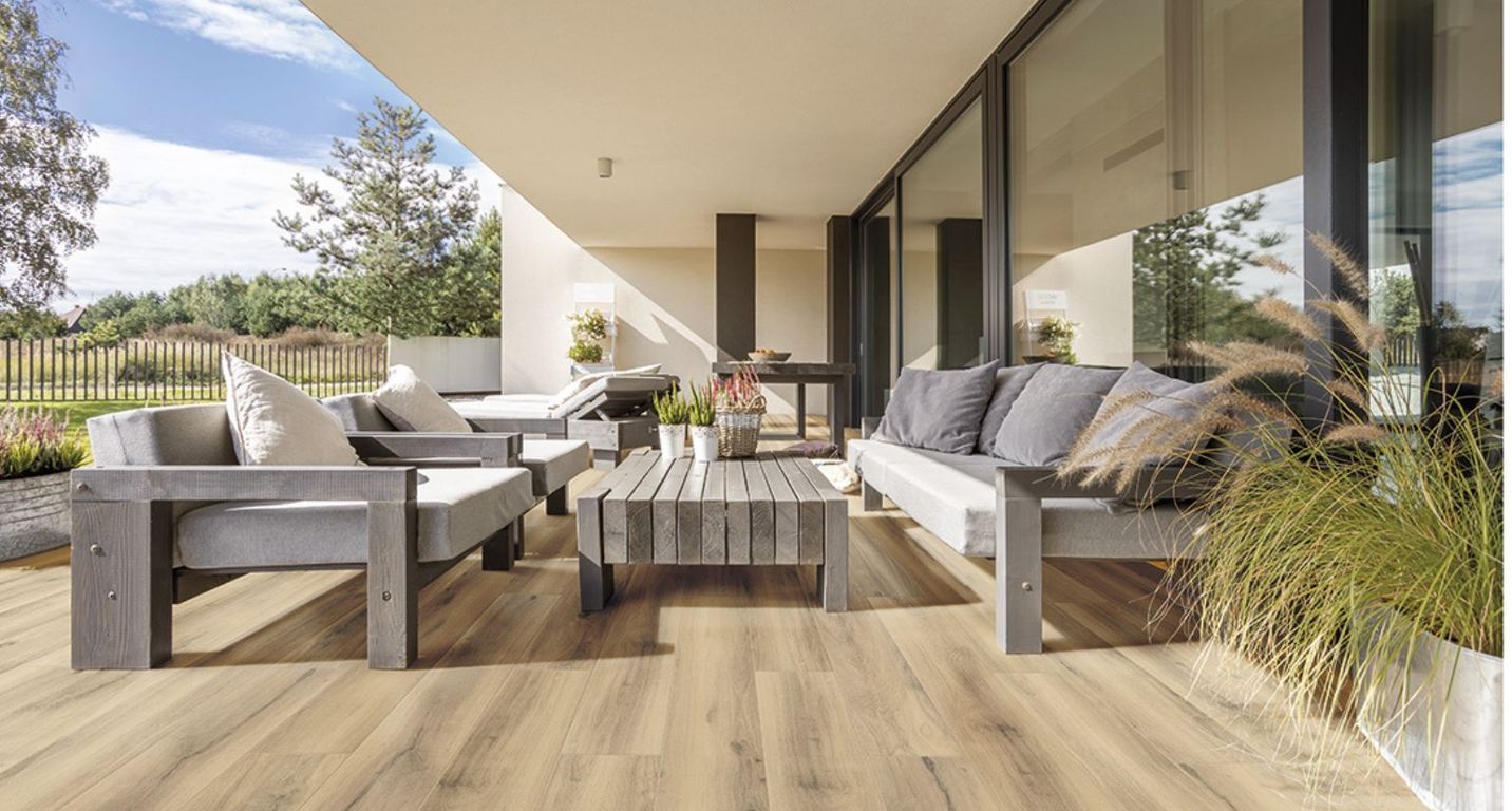 Carrelage MONTANA GRIP, aspect bois beige, dim 30.00 x 120.00 cm