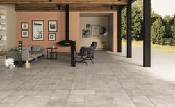 Carrelage NATURE GRIP, aspect pierre blanc, dim 30.00 x 50.00 cm