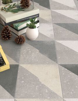Carrelage EPOQUE, aspect carreau ciment multicolore, dim 20.00 x 20.00 cm