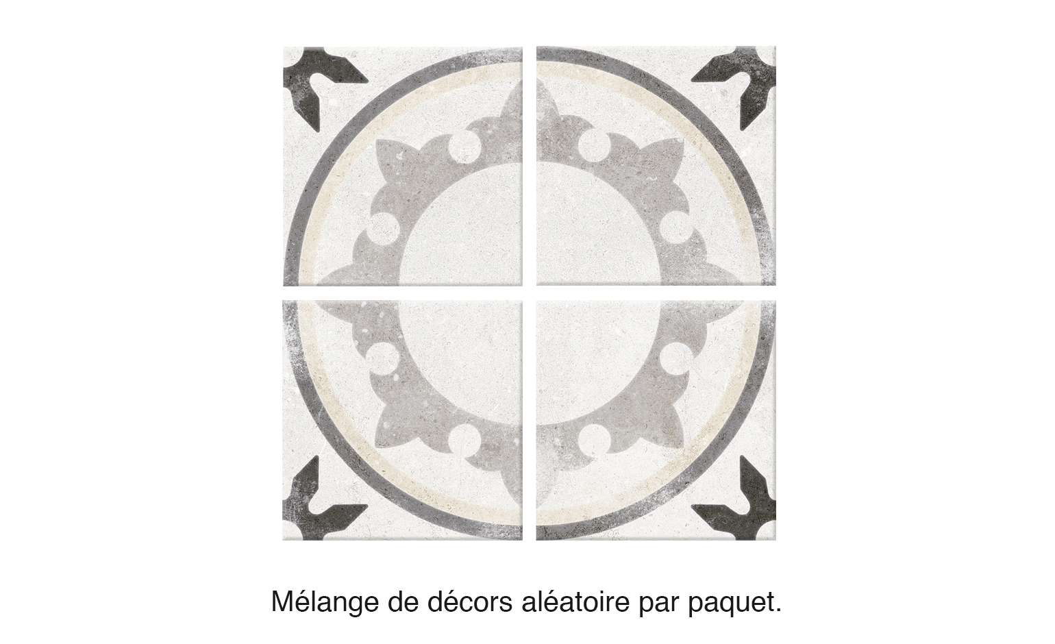 Carrelage EPOQUE, aspect carreau ciment multicolore, dim 20.00 x 20.00 cm