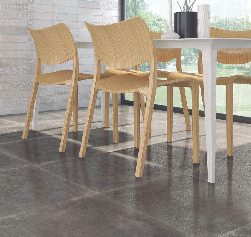 Carrelage AVENUE, aspect pierre gris, dim 60.00 x 60.00 cm