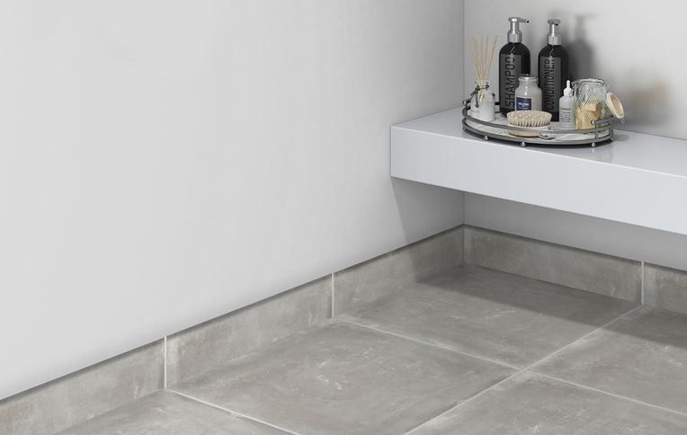 Plinthe carrelage PL AVENUE, aspect bois gris, h 7.00 x L 60.00 cm