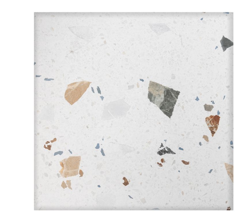 Carrelage TERRA XXL, aspect terrazzo multicolore, dim 60.00 x 60.00 cm