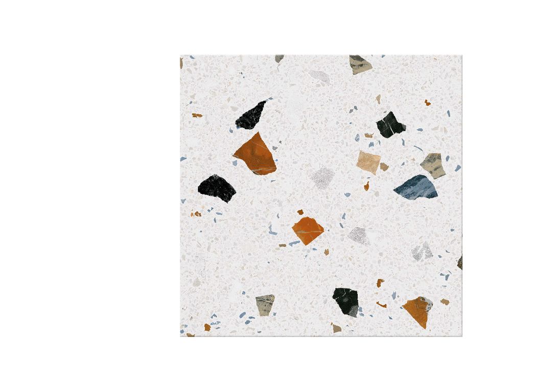 Carrelage TERRA XXL, aspect terrazzo multicolore, dim 80.00 x 80.00 cm