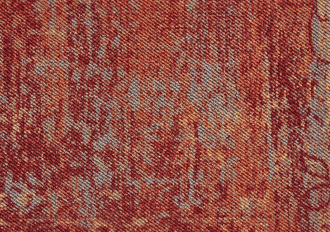 Moquette imprimée ALETHEA, col rouge, rouleau 4.00 m