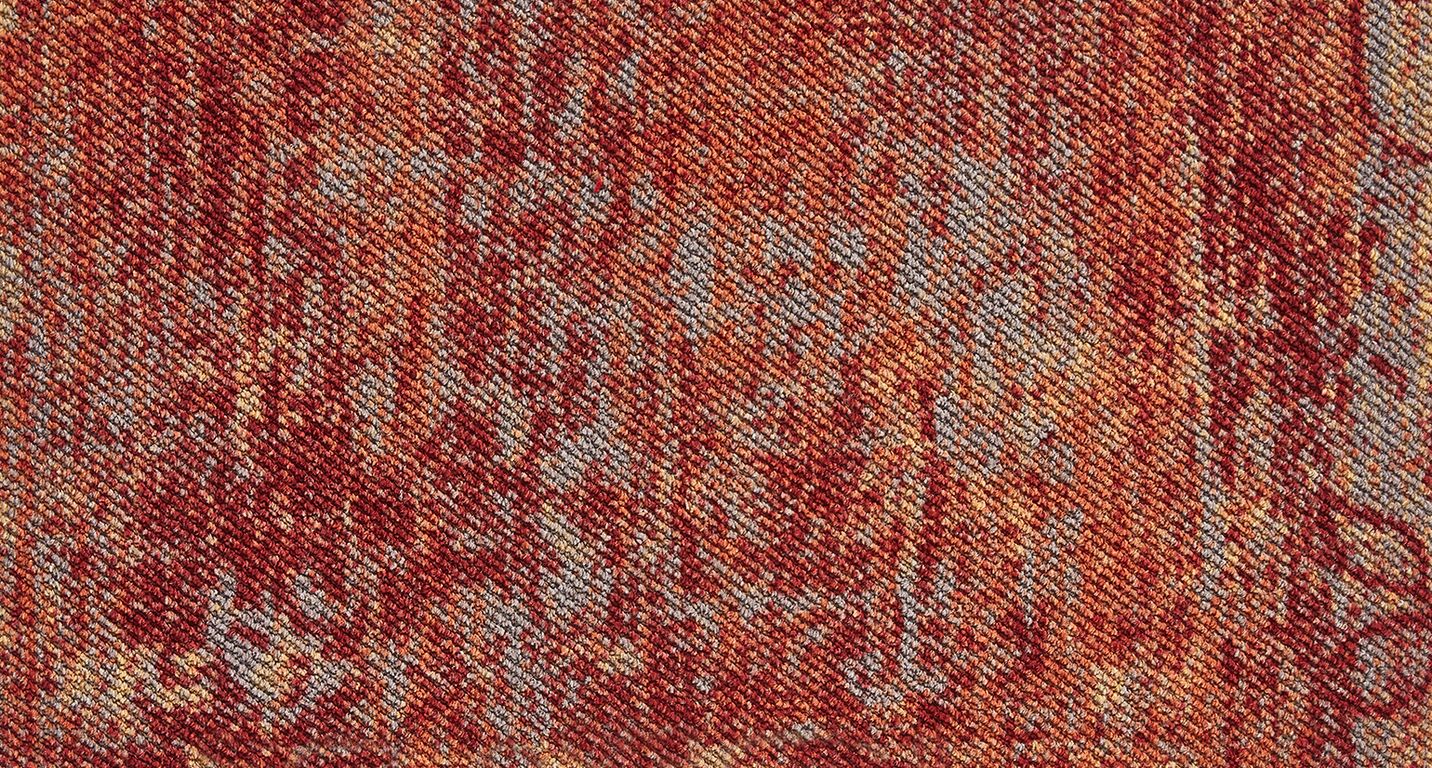 Moquette imprimée ALETHEA, col rouge, rouleau 4.00 m