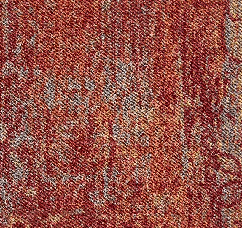 Moquette imprimée ALETHEA, col rouge, rouleau 4.00 m