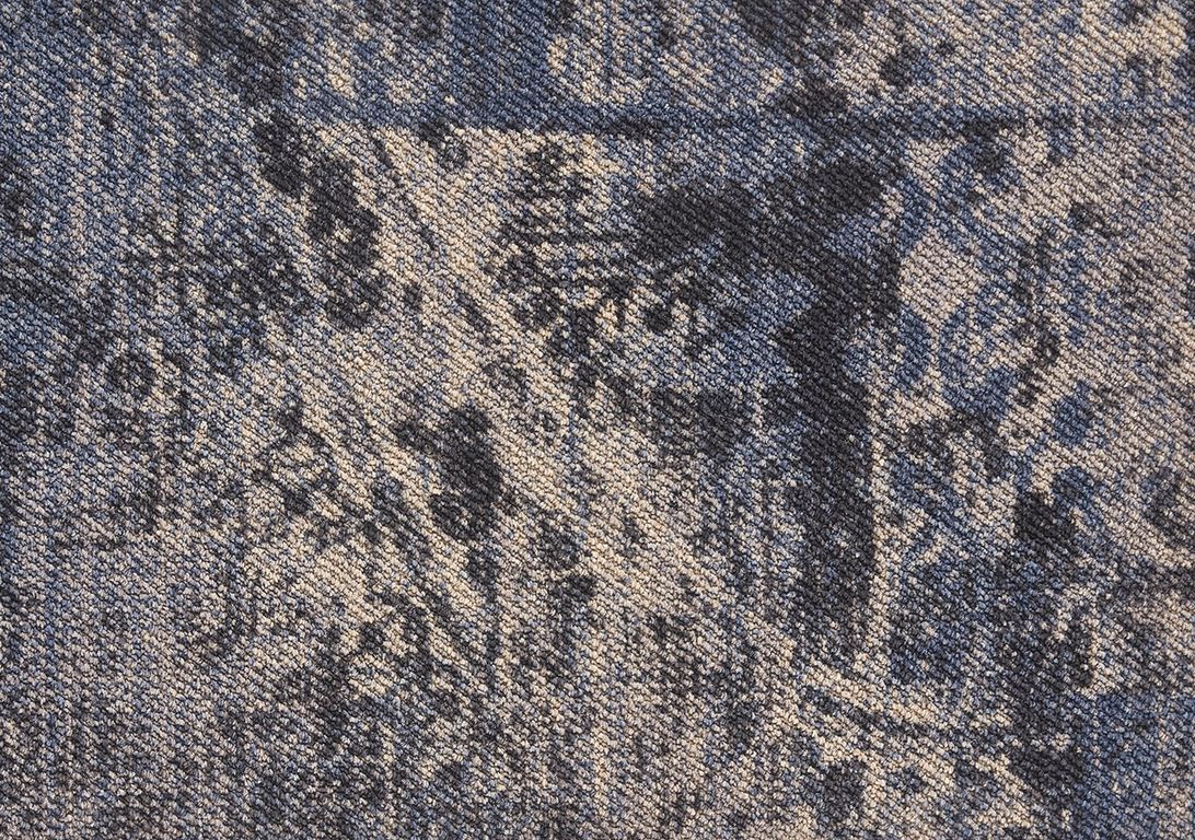 Moquette imprimée ALETHEA, col bleu, rouleau 4.00 m