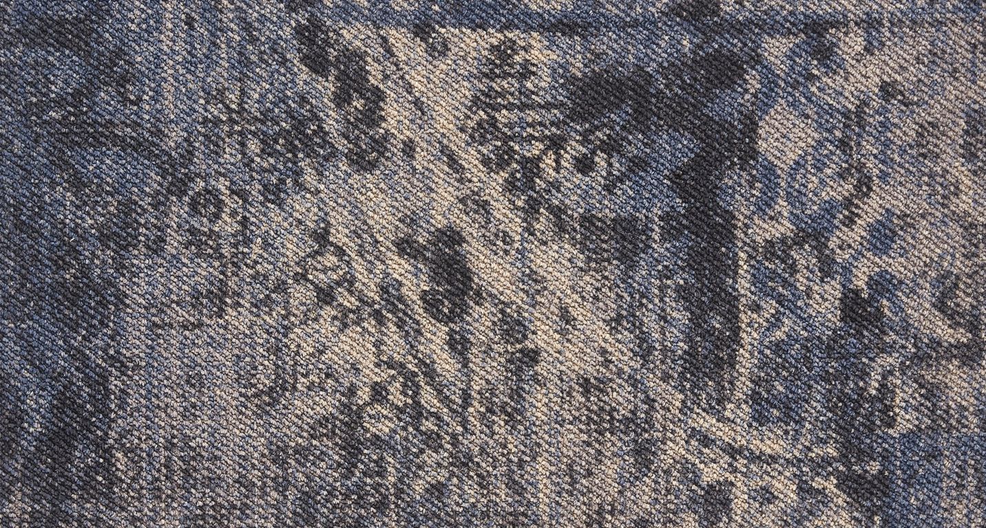 Moquette imprimée ALETHEA, col bleu, rouleau 4.00 m