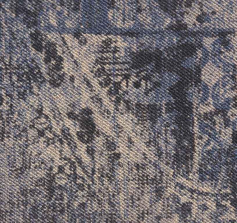 Moquette imprimée ALETHEA, col bleu, rouleau 4.00 m
