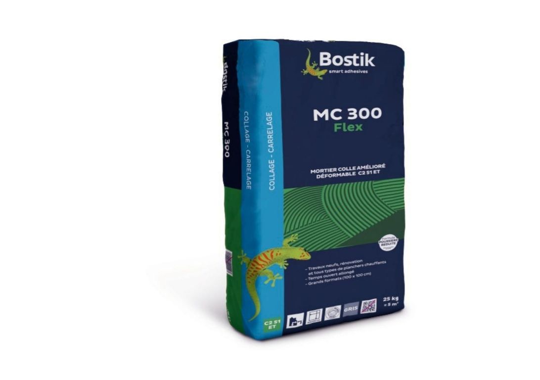 Mortier-colle Bostik MC300 FLEX GRIS, pour sols Carrelage, pour carrelage, 25.00 kg