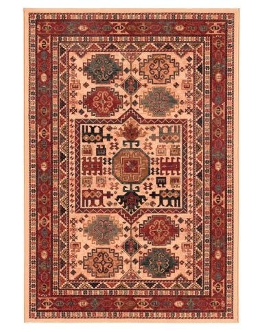 Tapis KATOUN , oriental kazakCrème / rouge