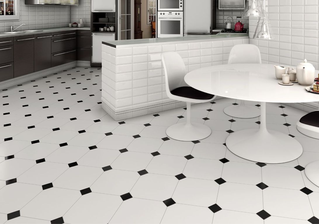 Carrelage ALASKA, aspect carreau ciment blanc, dim 31.60 x 31.60 cm