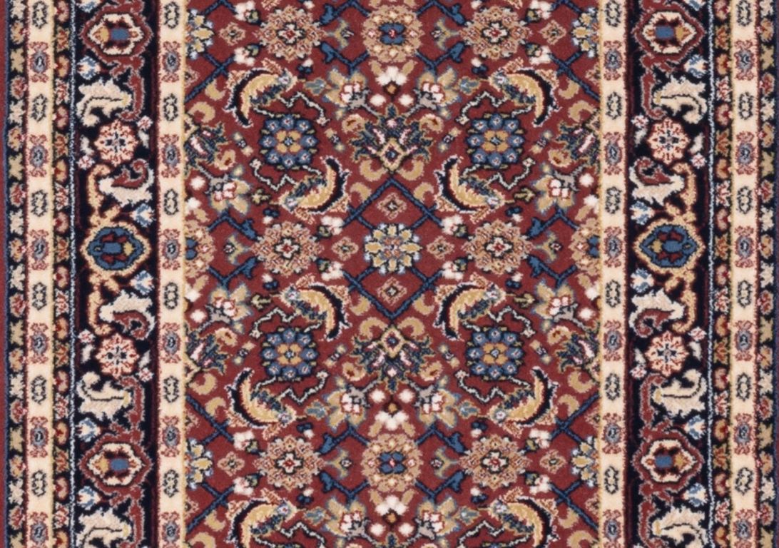 Passage d'escalier DIAMOND, moquette velours coupé, motif Orient, col rose