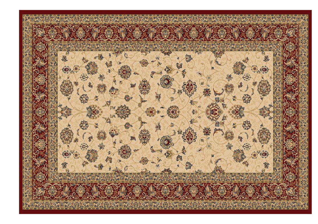 Tapis ROYALE , oriental classique rouge bge