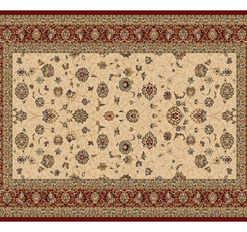 Tapis ROYALE , oriental classique rouge bge