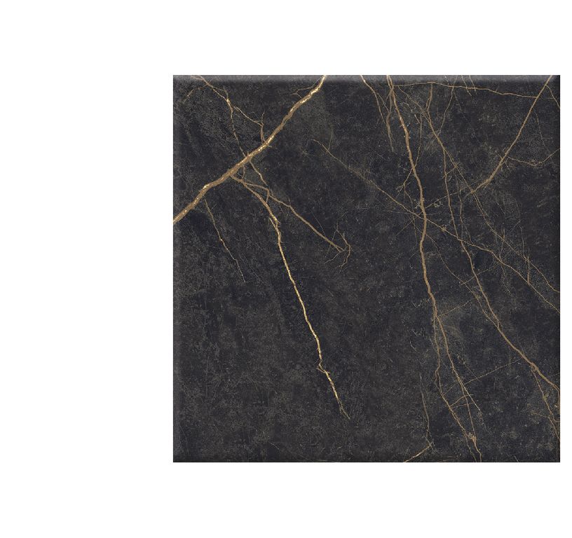 Carrelage SIECLE, aspect marbre noir, dim 60.00 x 60.00 cm