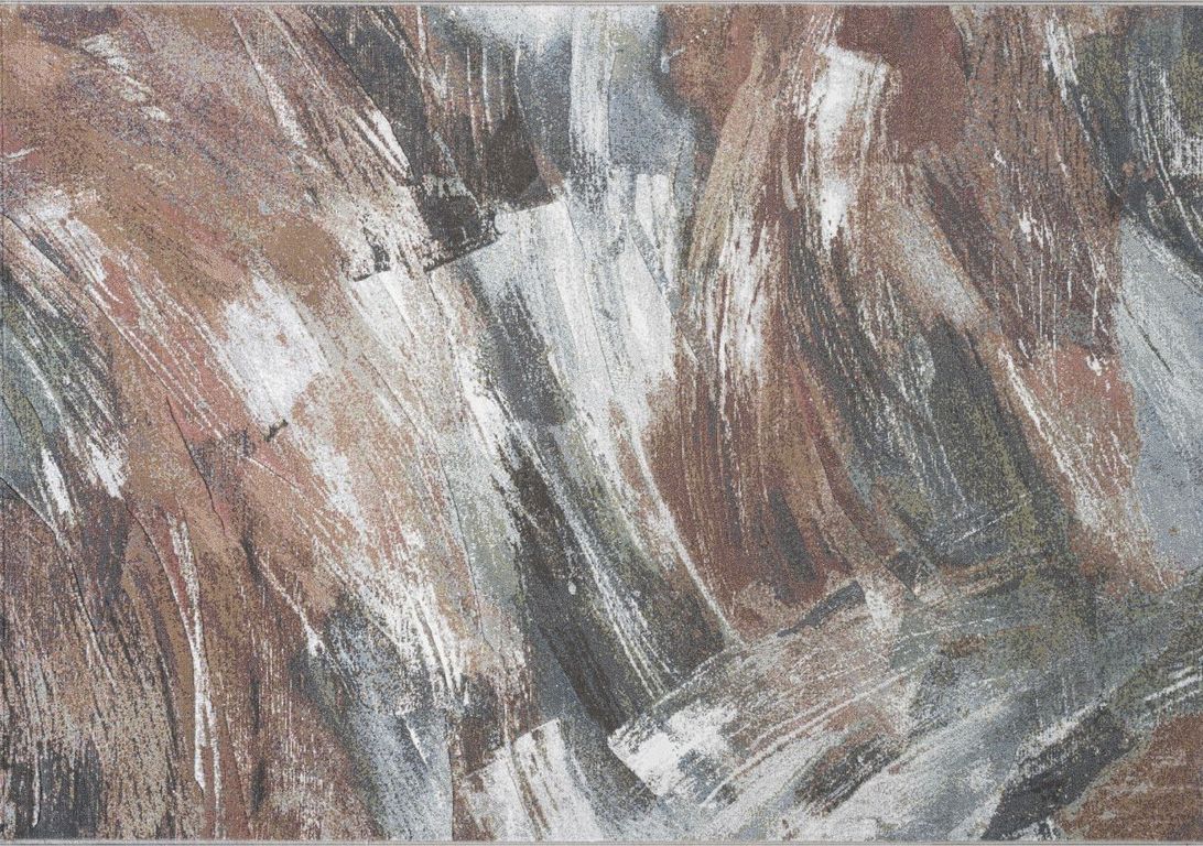 Tapis LIVIO , effacé  rouille gris