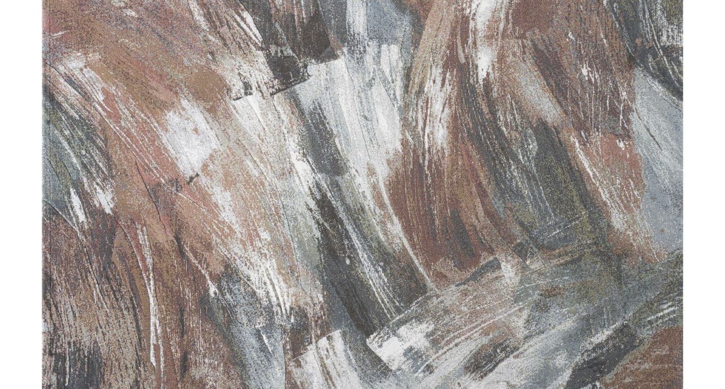 Tapis LIVIO , effacé  rouille gris