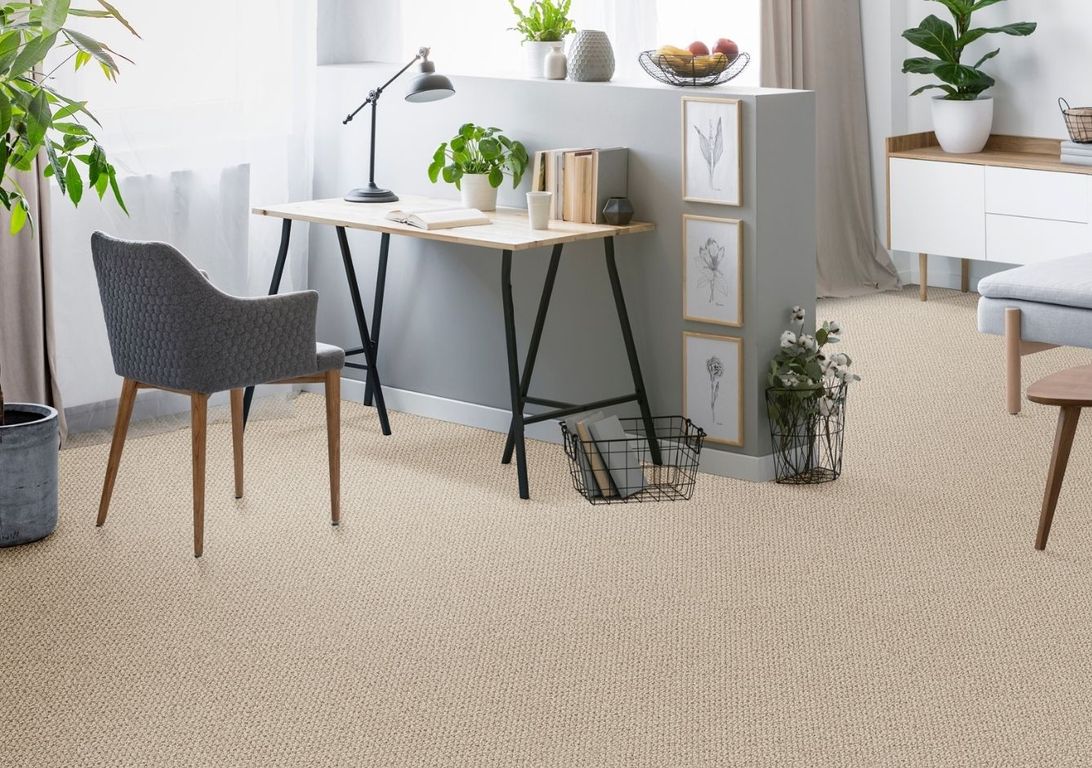 Moquette bouclée SKYE 4M, col beige, rouleau 4.00 m