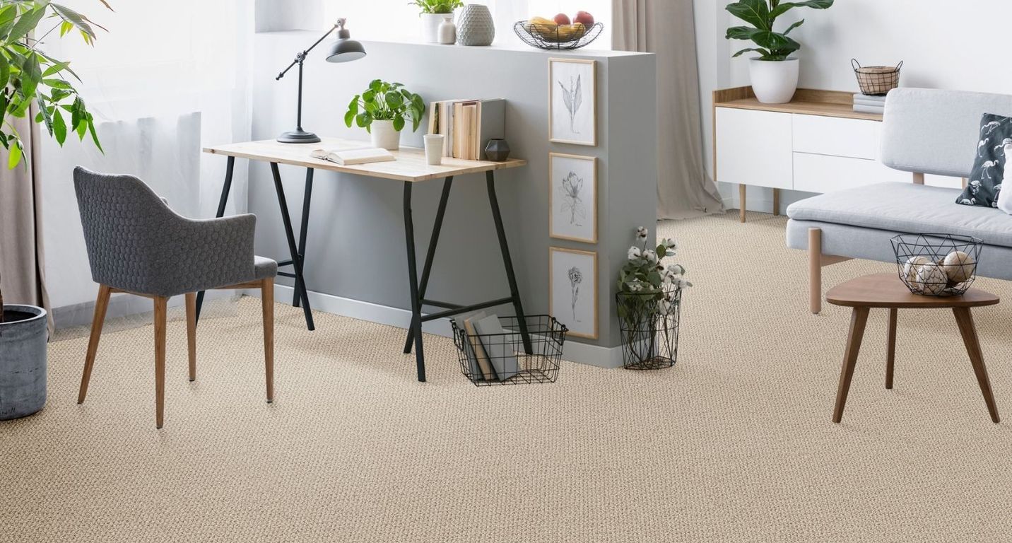 Moquette bouclée SKYE 4M, col beige, rouleau 4.00 m