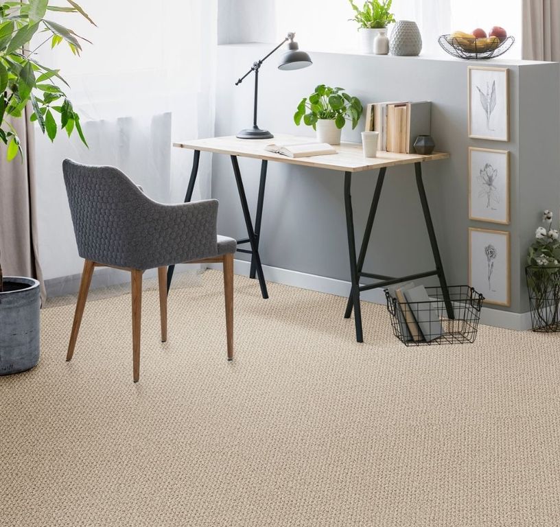 Moquette bouclée SKYE 4M, col beige, rouleau 4.00 m