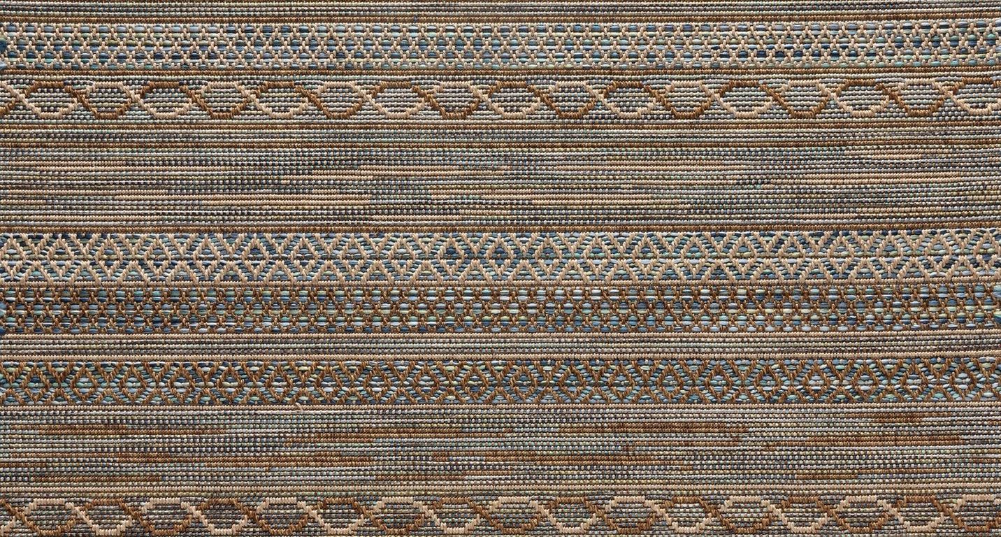 Moquette velours NATURE RAINBOW 8217, col taupe-bleu-marron, rouleau 4.00 m