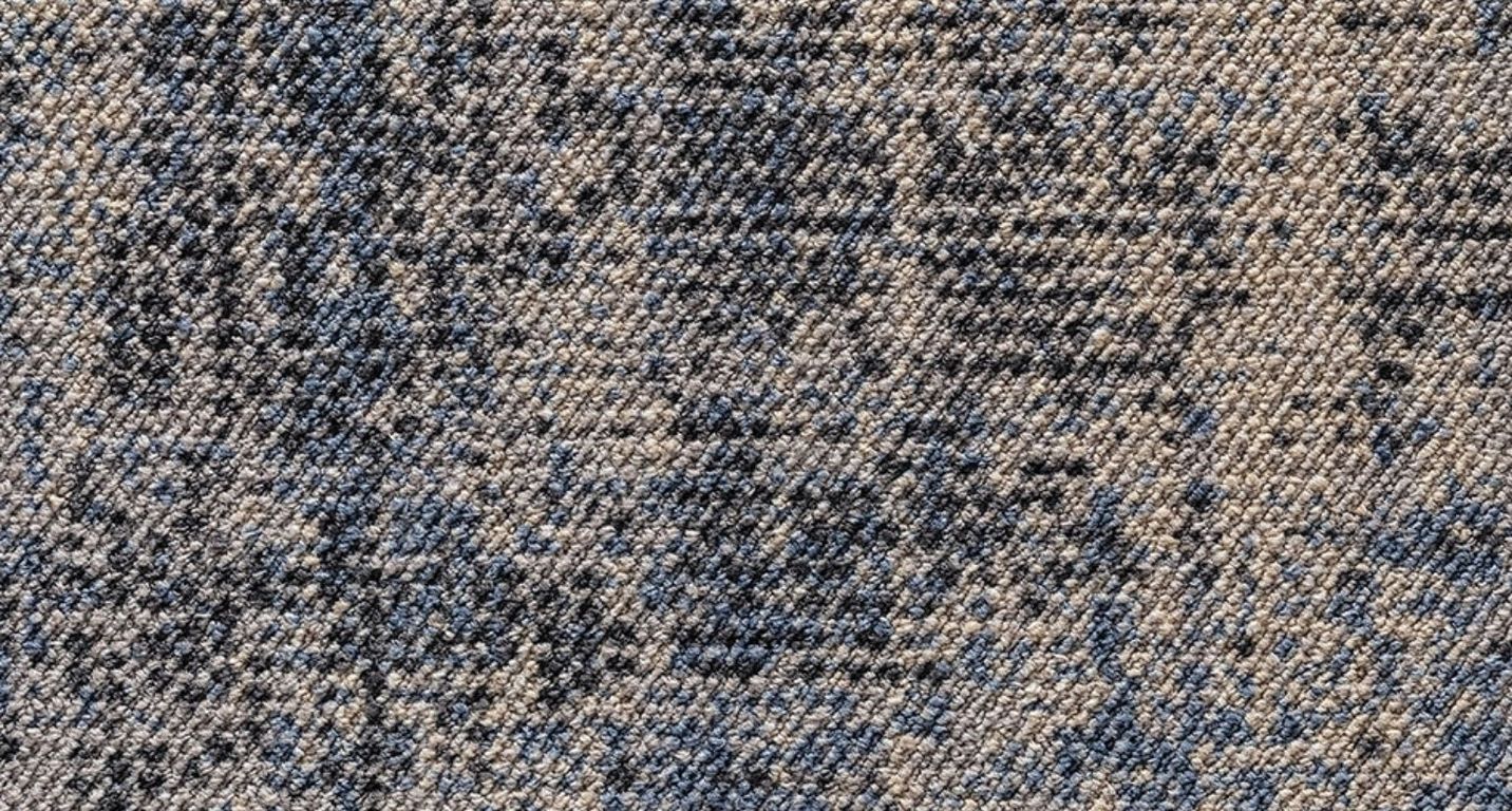 Moquette bouclée PROMETHEA, col bleu-beige, rouleau 4.00 m