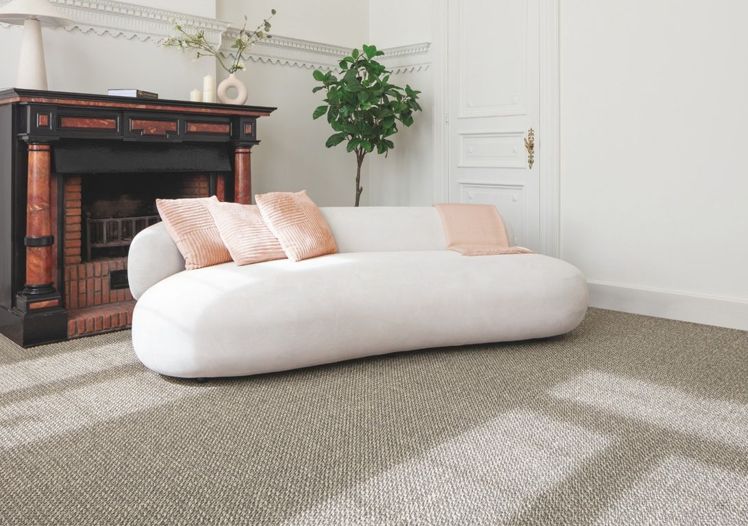 Sisal KIVU, col gris clair, rouleau 4.00 m