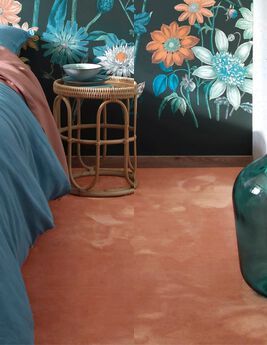 Moquette velours RAINBOW, col abricot, rouleau 4.00 m