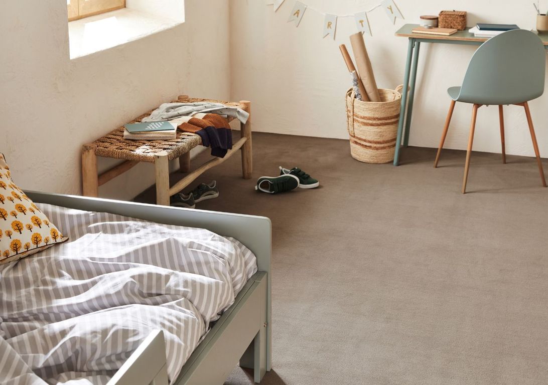 Moquette velours ROMA , col grège, rouleau 4.00 m