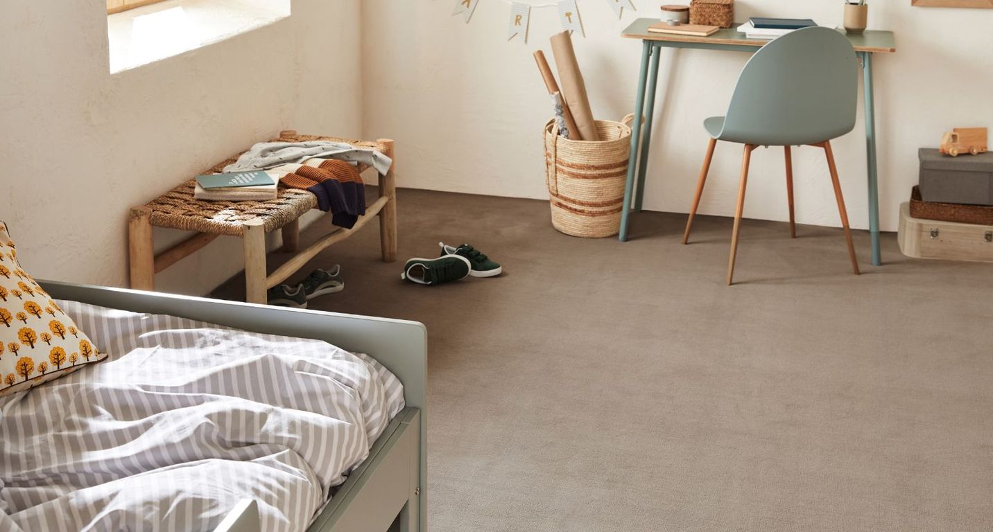 Moquette velours ROMA , col grège, rouleau 4.00 m