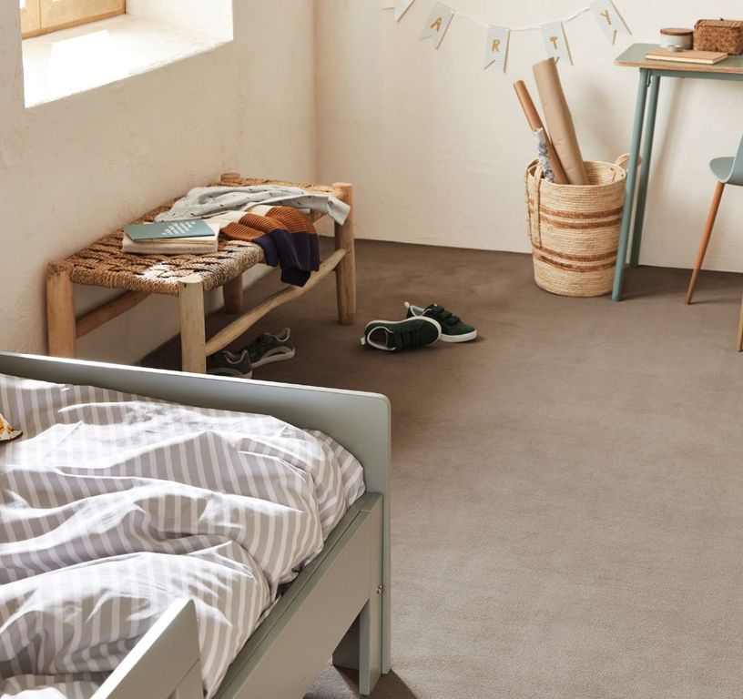 Moquette velours ROMA , col grège, rouleau 4.00 m