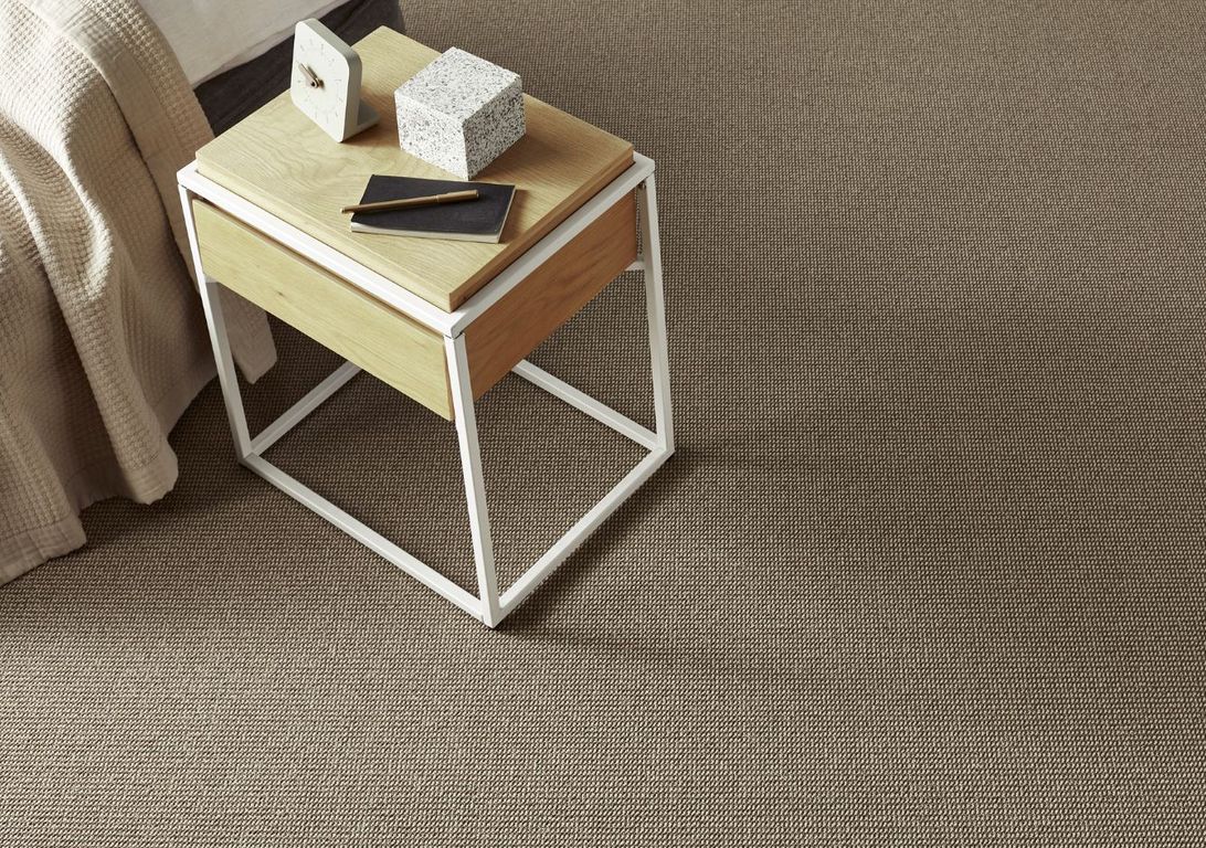 Moquette bouclée RIPIENI 4M, col beige marron, rouleau 4.00 m