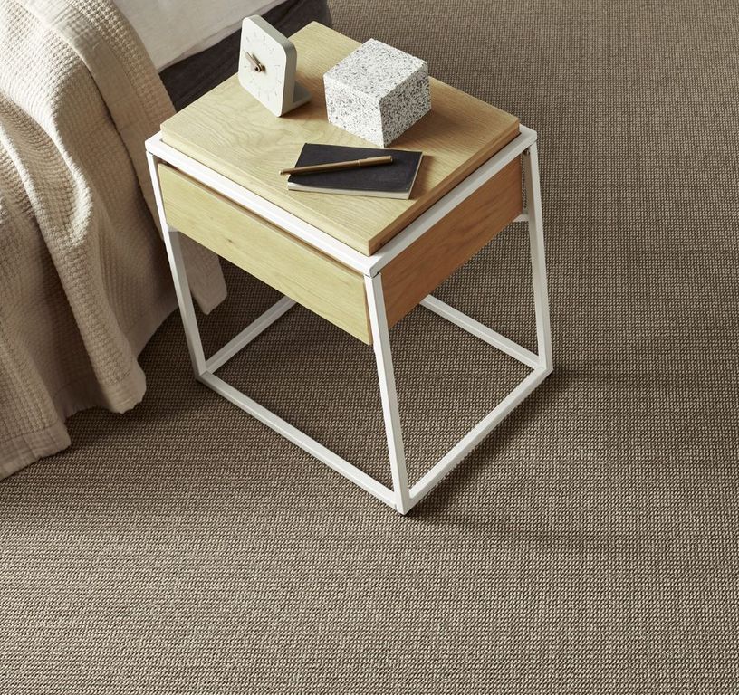 Moquette bouclée RIPIENI 4M, col beige marron, rouleau 4.00 m