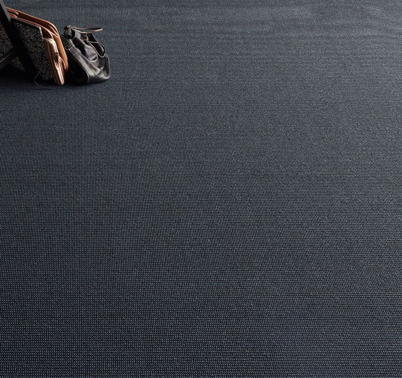 Moquette bouclée RIPIENI 4M, col bleu marine noir, rouleau 4.00 m