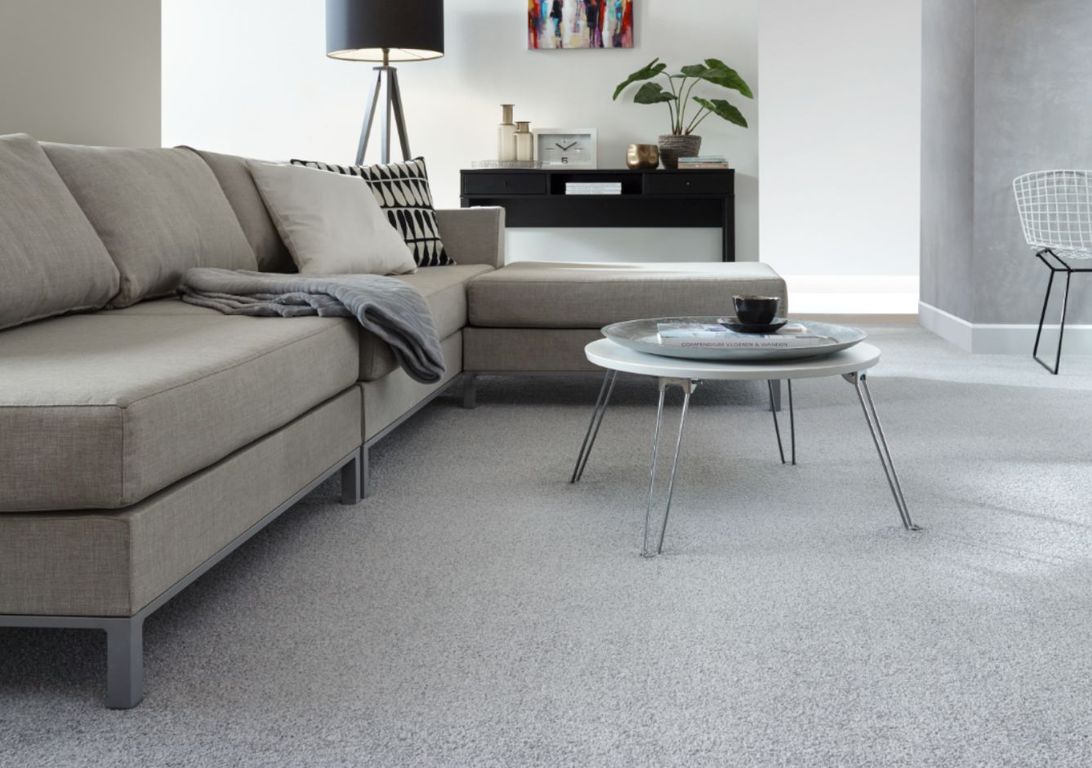 Moquette velours KUDOS, col gris, rouleau 4.00 m