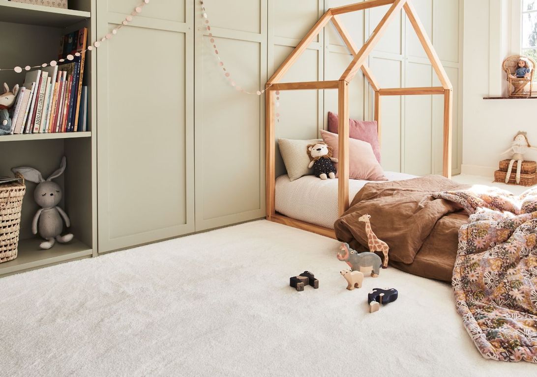 Moquette velours PRIMEROSE, col Blanc, rouleau 4.00 m