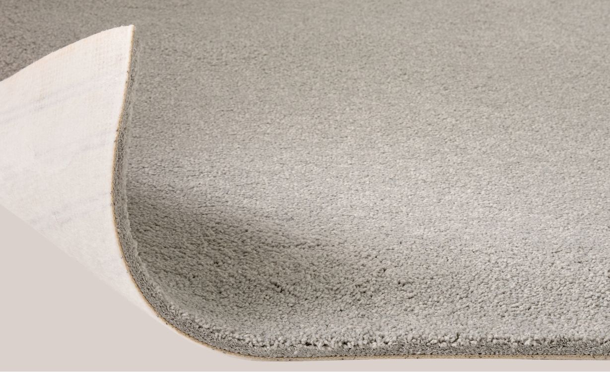 Moquette velours PRIMEROSE, col Gris clair , rouleau 4.00 m