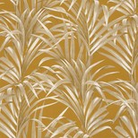 Papier peint TAHIK Casadeco, 100% Intissé décor Floral / Végétal, jaune
