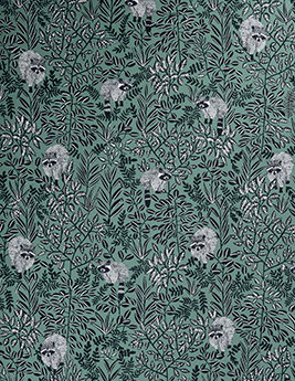 Papier peint TONIO Caselio, 100% Intissé décor Floral / Végétal, vert