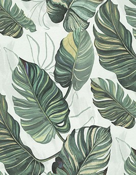 Papier peint CALOPE Coordonné, Intissé décor Floral / Végétal,  vert